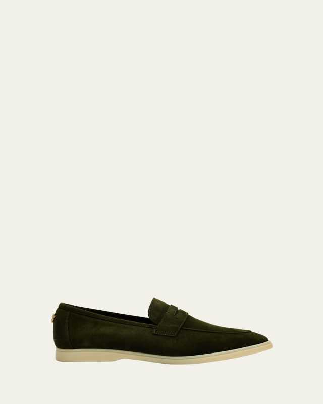 Loisir Gomme Suede Penny Loafers